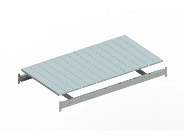 legbord van plaatstaal,v. breedvakstelling,BxD 1400x800mm,vakl. 600kg