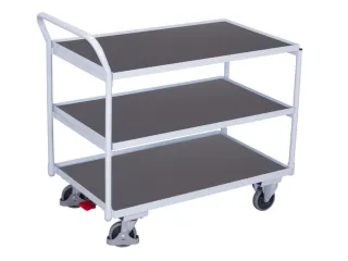 tafelwagen,draagverm. 250kg,3etage(s),laadvl. LxB 985x590mm,houtetage - 2