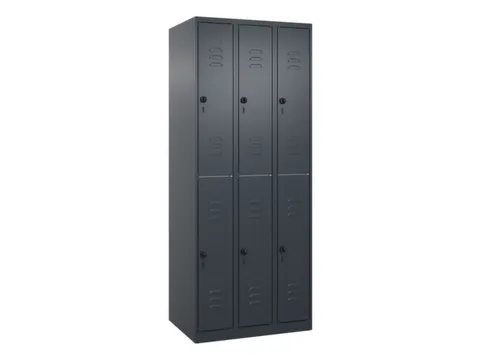 dubbeldekse locker,HxBxD 1850x750x500mm,3x2vak.,vak B 250mm