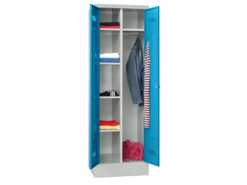 kleding-/wasgoedkast,HxBxD 1850x600x500mm,RAL7035,front RAL5012
