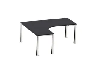 In hoogte verstelbaar bureau in vrije vorm,CC-zwart - 2
