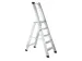 veiligheidsladder,eenzijdig,5treden m. R13-laag,stand H 1,33m