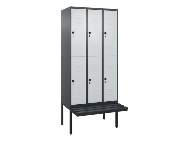 Dubbeldekse dekenkist,HxBxD 2120x900x815mm,3x2vak.,vak B 300mm