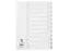 Tabbladen PP Set 1-12 Met Indexblad A4 11-Gaats Wit Personaliseerbaar