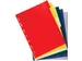 intercalaires pour ft A4, en PP 12/100e, 6 onglets, couleurs assorties