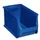magazijnbak,HxBxD 200x205x355mm,gerecycled kunststof,blauw