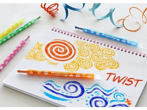 Waskrijt Faber-Castell draaibaar 24 stuks