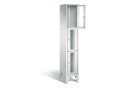 lockerkast 1850x320x500mm 1x3 vakken Cilinderslot Poten RAL7035