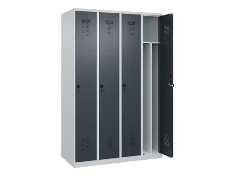 locker voor scheiding van kleding,HxBxD 1850x1200x500mm,4vak