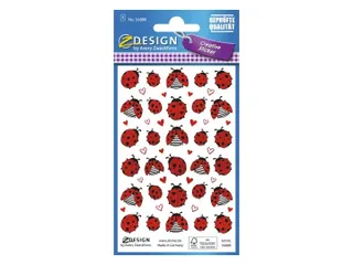 Papieretiket Z-design Creative pakje a 1 vel lieveheersbeestjes - 2