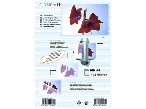9185 Olympia Lamineerhoezen A4 125 micron 25 vel