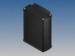 Aluminium Behuizing - Zwart - 145x105.9x45.8mm - Met Flens
