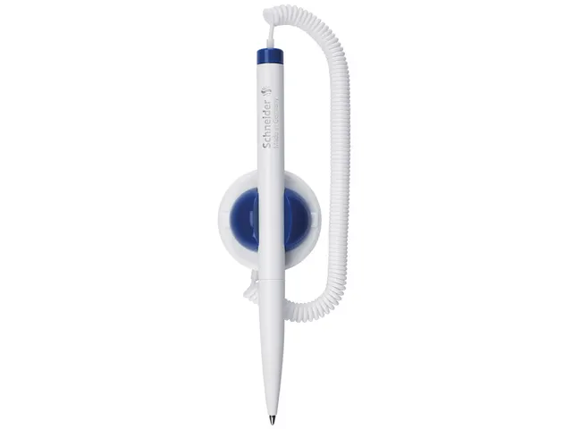 Balpen Schneider Klick-Fix Wit met koord Medium