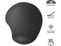 BigFoot XL muismat met gel polssteun, zwart