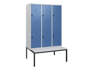 Dubbeldekse dekenkist,HxBxD 1950x1200x815mm,3x2vak.,vak B 400mm - 1