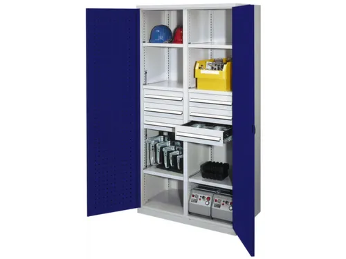 Materiaalkast Scheidingswand Geperf 1950x1000x600mm 6legborden 6laden