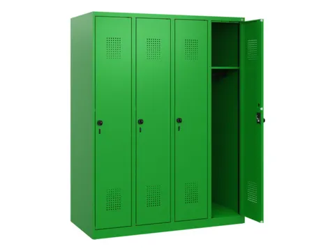 schoollocker,HxBxD 1530x1200x500mm,4vak,vak B 300mm,draaigrendel