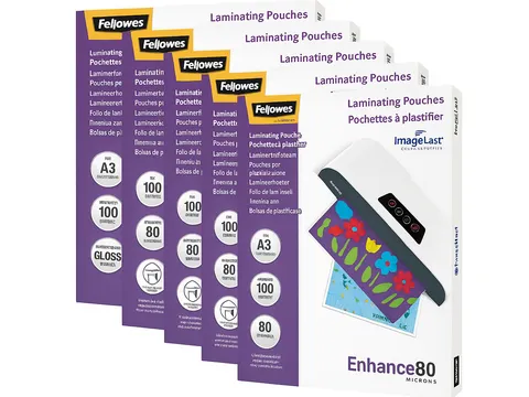 Lamineerhoes Fellowes A3 80 micron Glanzend Voordeelbundel