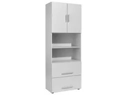 kantoor-combikast HxBxD 2160x800x420mm dubbele vleugeldeur lichtgrijs