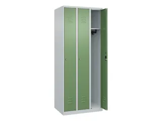 locker,HxBxD 1850x750x500mm,3vak,vak B 250mm,cil.-slot,staand op vloer - 2