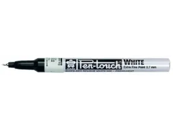 Viltstift Sakura pen-touch EF wit 1-2mm