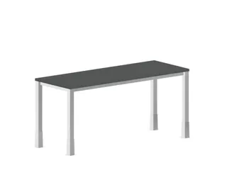 In hoogte verstelbaar bureau,HxBxD 720-840x1600x600mm,MS-donkergrijs - 2