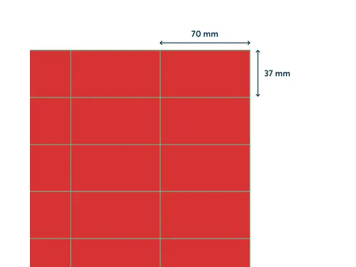 Gekleurde Etiketten 70x37mm Rood 42612 1000 Vel