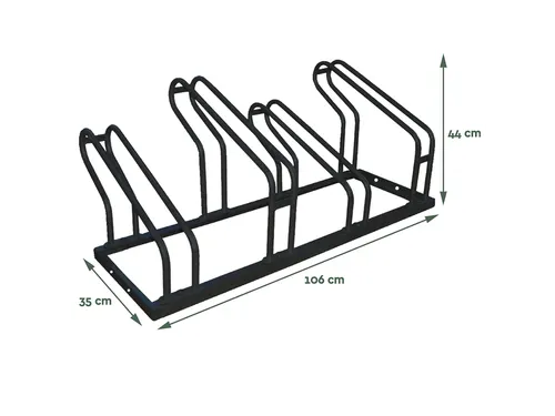 Fietsenrek BRASQ 4 fietsen BS400 zwart