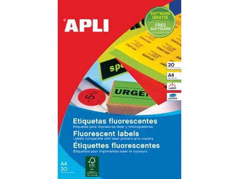 Apli Etiketten Fluorescerend 99.1x67.7mm Oranje