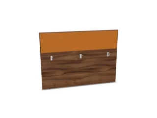 baliepaneel bureau aanbouw achter NP-tiepolo nut BN3005-geel 1600mm - 1