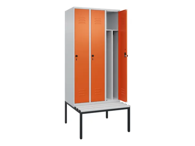 locker voor scheiding van kleding,HxBxD 2120x900x815mm,3vak