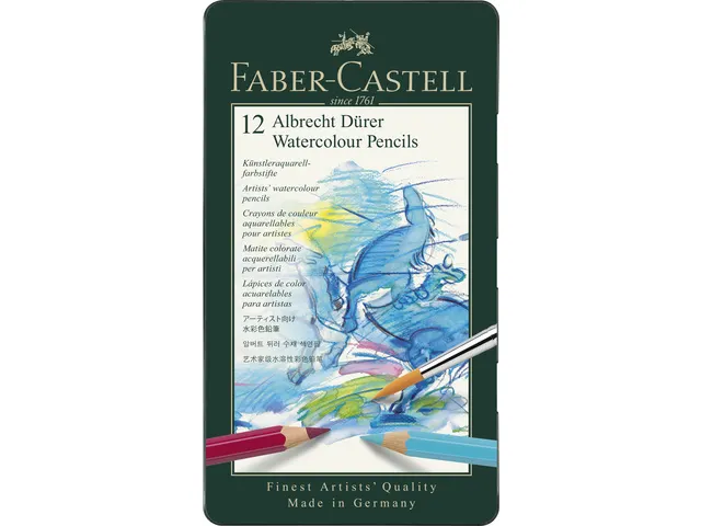 Faber Castell Albrecht Dürer Aquarelkleurpotloden Metalen Etui A 12 S