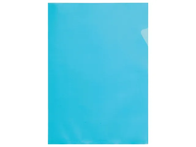 Insteekmap L-model Quantore A4 PP 0.12mm blauw 25 stuks