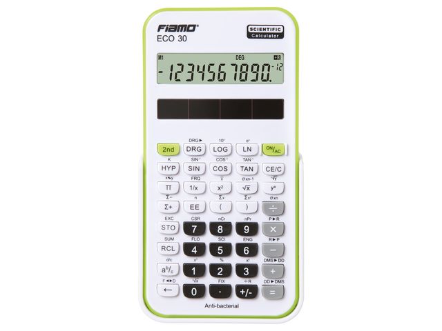 Calculator Fiamo ECO 30 GR wit-groen | RekenmachinesWinkel.be