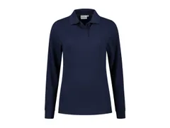 Santino Matt dames polo met lange mouwen, marineblauw, maat XL, per st