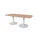 Linesto vergadertafel 200x100 deens ovaal hav/kers 25mm alu