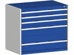 ladekast HxBxD 900x1050x750mm 5laden romp RAL7035 front RAL5010