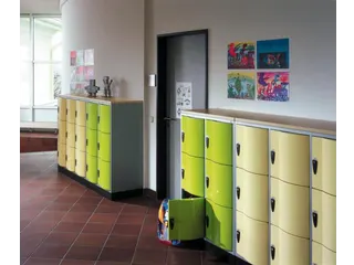 lockerkast cil.slot 1950x1150x540mm 3x2 vakken RAL7035 front RAL7021 - 3