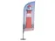 Impression forme vent pour Beach Flag Alu 310cm 89x240cm