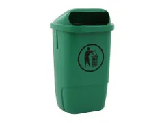 Kunststof buitenafvalbak 50 Liter Groen