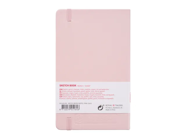 Schetsboek Talens Art Creation 80 witte vellen 140gr 130x210mm roze