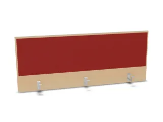 opzetpaneel,v. bureau,aanbouw achter,B 1400mm,NE-esdoorn,BN4011-rood - 1