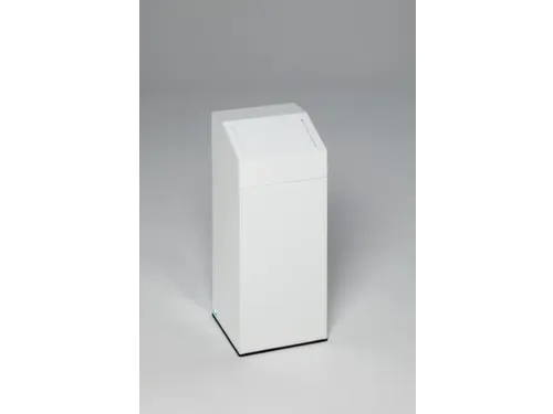 Afvalverzamelaar 45 liter HxBxD 790x320x320mm sticker wit glas RAL9016