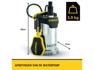 Stanley Dompelpomp Roestvrij Staal Helder Water 750W - 8
