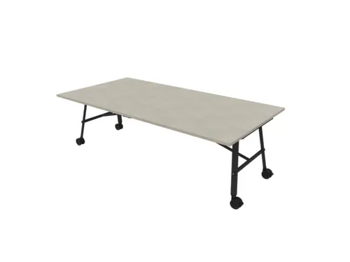 klaptafel,HxBxD 750x2400x1200mm,hoekig,4voeten donkergrijs,ovale buis