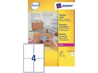 Verzendetiket Avery QuickPeel L7169-100 99.1x139mm Wit 400 Stuks - 2