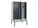 locker met bank,voor scheiding van kleding,HxBxD 2120x1200x815mm,4vak