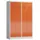 garderobekast HxBxD 1800x1185x500mm 4vak klink RAL7035 RAL3000