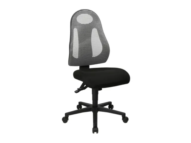 chaise de bureau pivotante,Mécan. synchrone,assise tissu noir