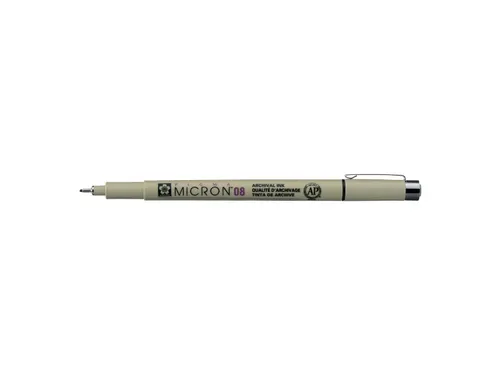 Fineliner Sakura pigma micron 08 zwart 0.5mm